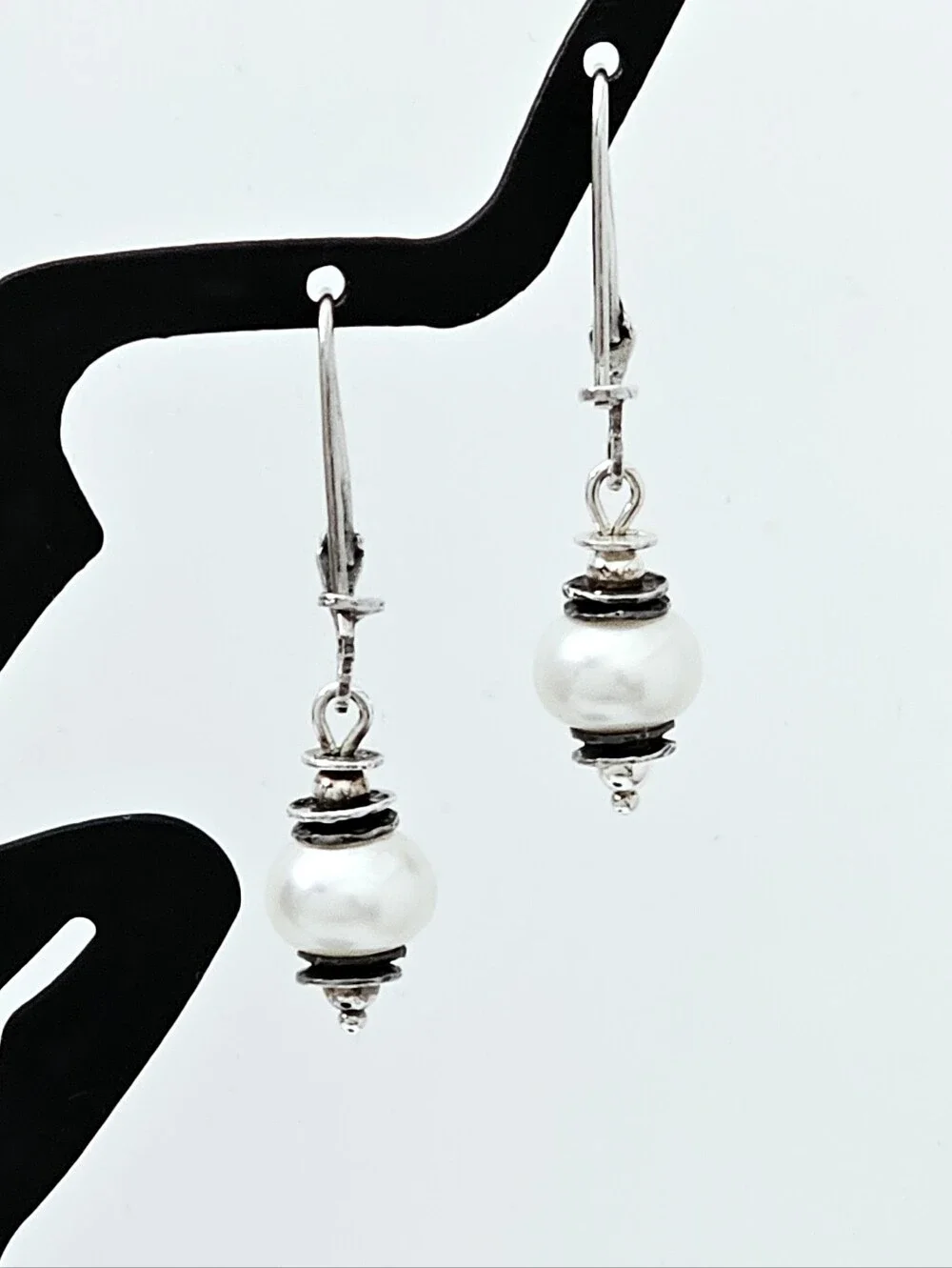 Silpada Sterling Silver Pearl 'Light The Way' Drop Earrings W0922
